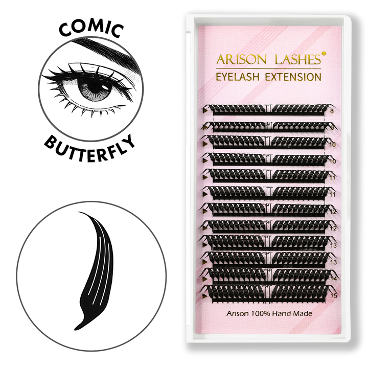 Premade Anime Comic Butterfly Lashes