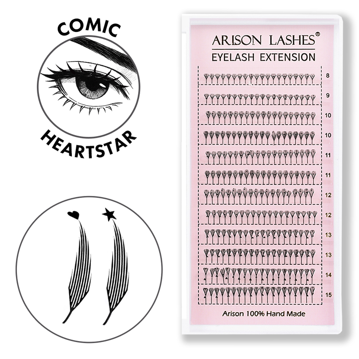 Premade Anime Comic Heartstar Lashes