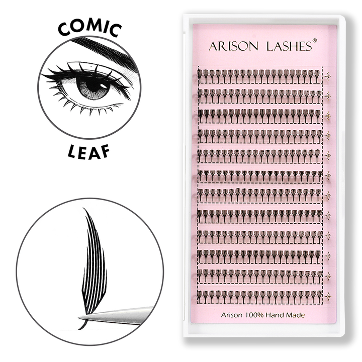 Premade Anime Comic Leaf Lashes