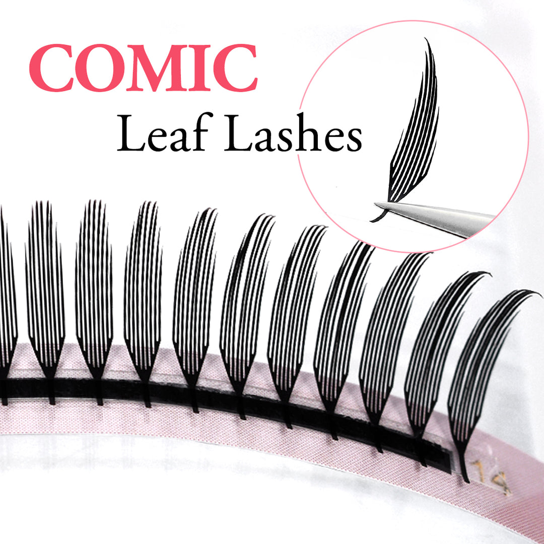 Premade Anime Comic Leaf Lashes