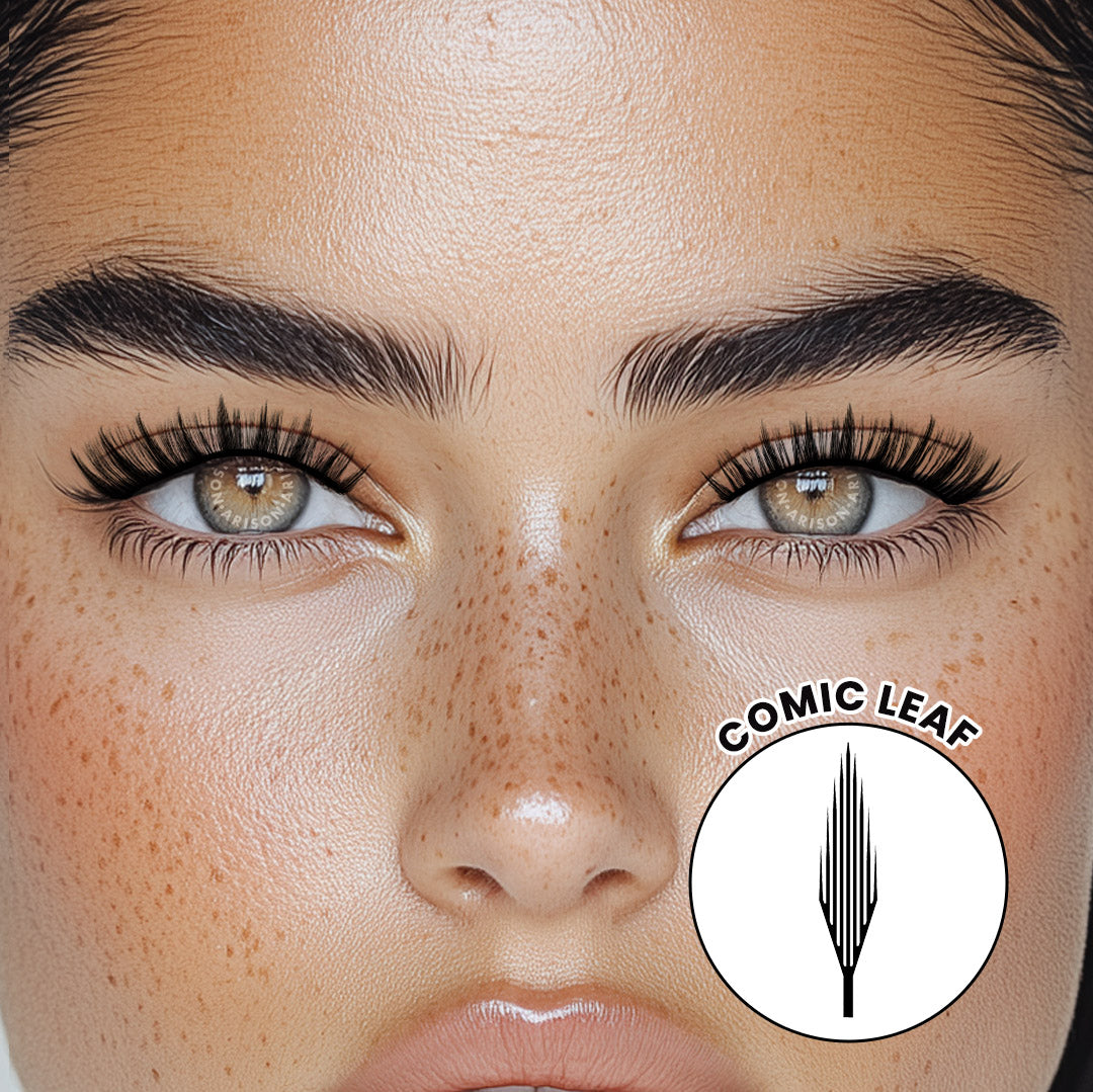 Premade Anime Comic Leaf Lashes