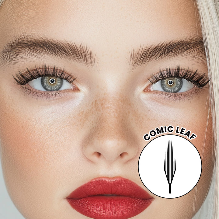 Premade Anime Comic Leaf Lashes