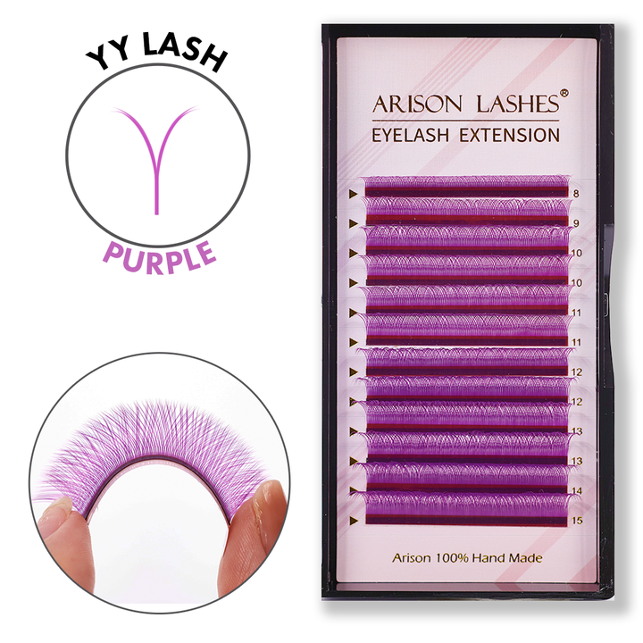 Purple YY Lashes - 0.07mm