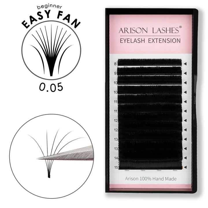 Easy Fanning Lashes for Beginners - 0.05mm