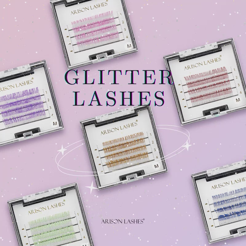 Glitter Eyelash Extensions Mini Tray - 0.15mm