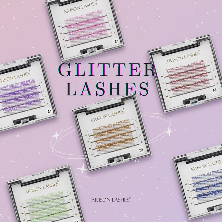 Glitter Eyelash Extensions Mini Tray - 0.15mm
