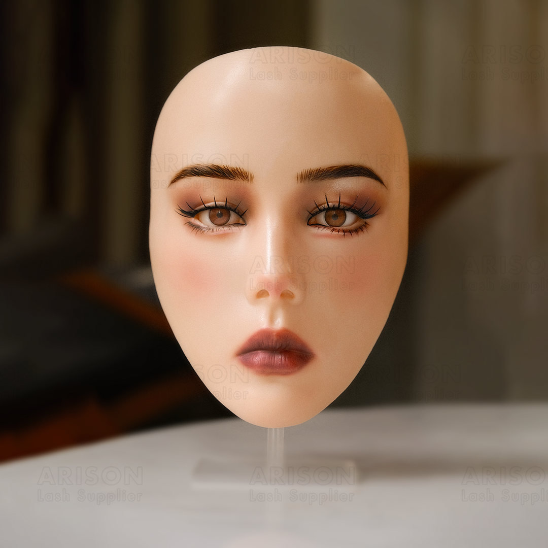 Textured Mannequin Face for Lash Extension and Makeup