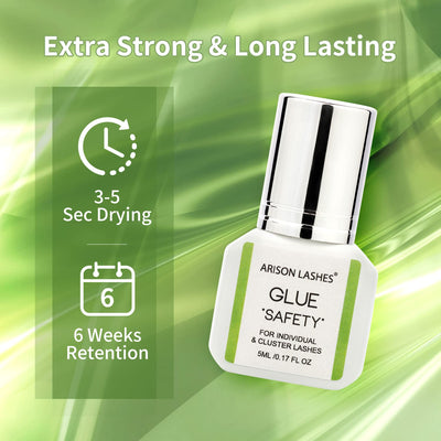 SAFETY Hypoallergenic Lash Extension Glue: 3-5 Sec Drying 🇩🇪