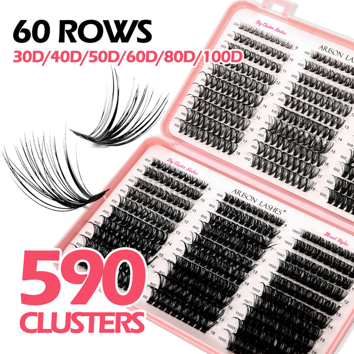 DIY Lash Cluster Book 30-100D - 590pcs