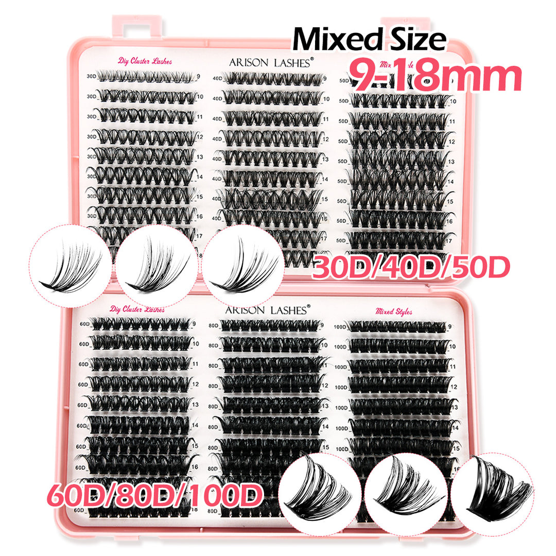 DIY Lash Cluster Book 30-100D - 590pcs