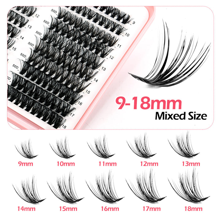 DIY Lash Cluster Book 30-100D - 590pcs