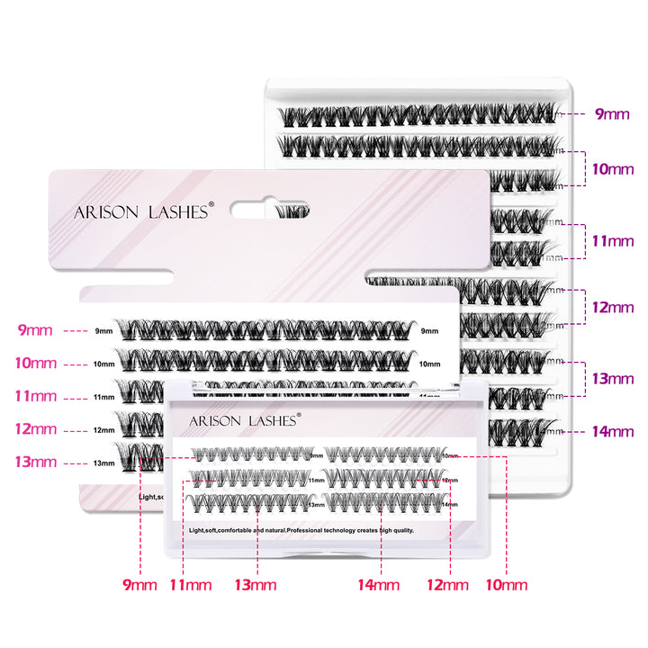 DIY Eyelash Clusters 10D-100D - 5 Rows