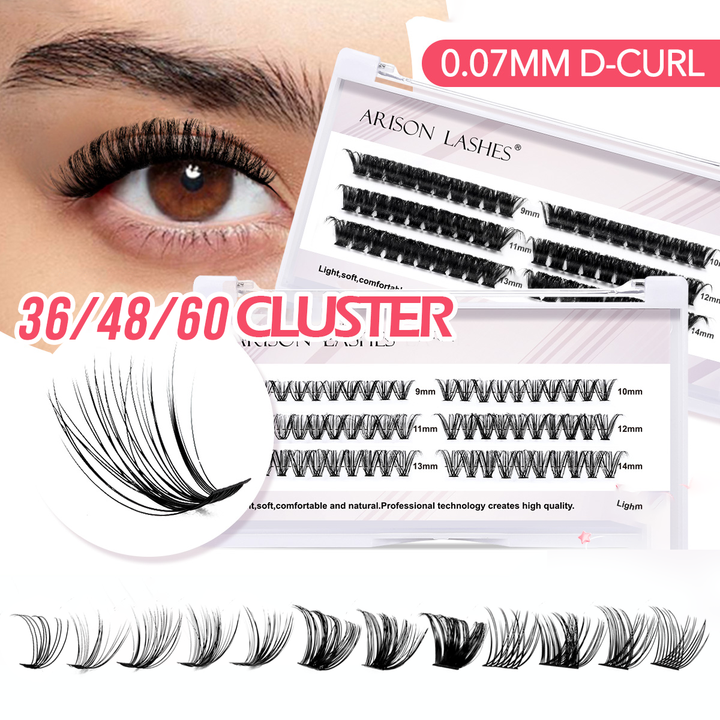 DIY Eyelash Clusters 10D-100D - 3 Rows