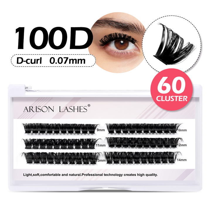 DIY Eyelash Clusters 10D-100D - 3 Rows