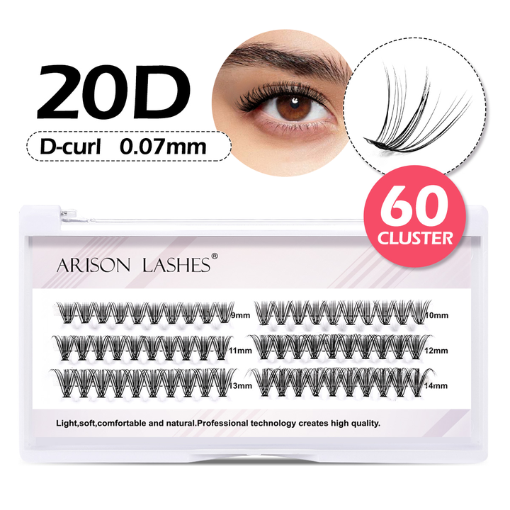 DIY Eyelash Clusters 10D-100D - 3 Rows