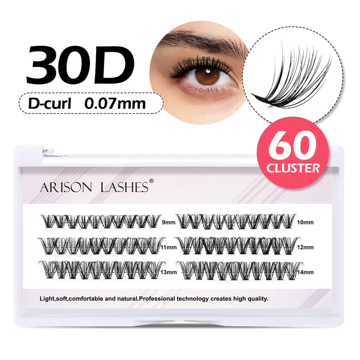 DIY Eyelash Clusters 10D-100D - 3 Rows