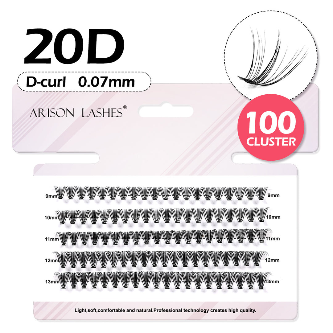 DIY Eyelash Clusters 10D-100D - 5 Rows