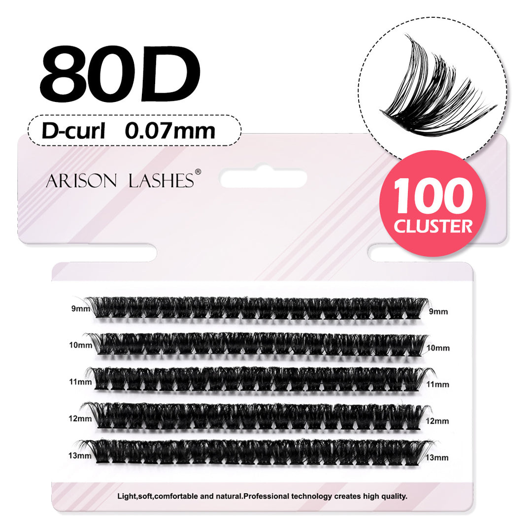 DIY Eyelash Clusters 10D-100D - 5 Rows