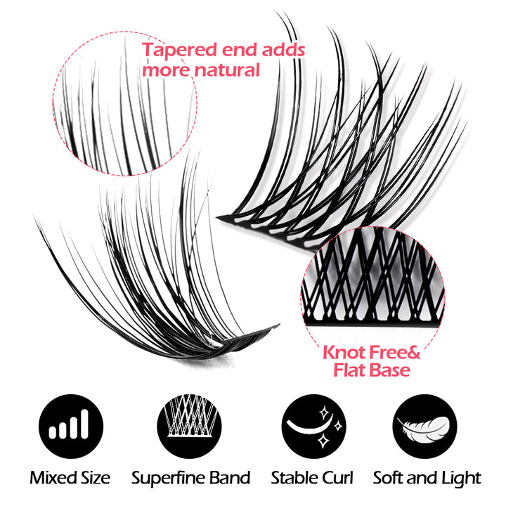 DIY Eyelash Clusters 10D-100D - 5 Rows