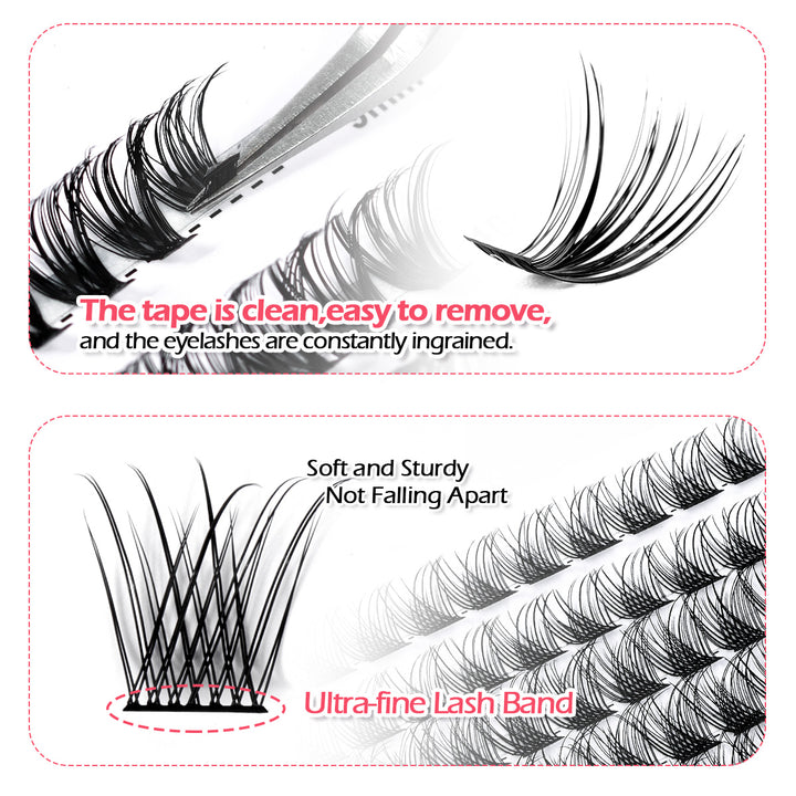 DIY Eyelash Clusters 10D-100D - 5 Rows