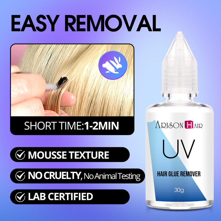 UV Hair Extension System Kit (Glue, Remover & Tools)