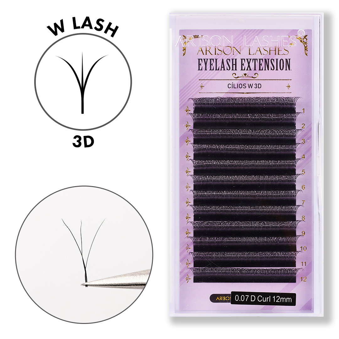 W Lashes - 3D, 0.07mm