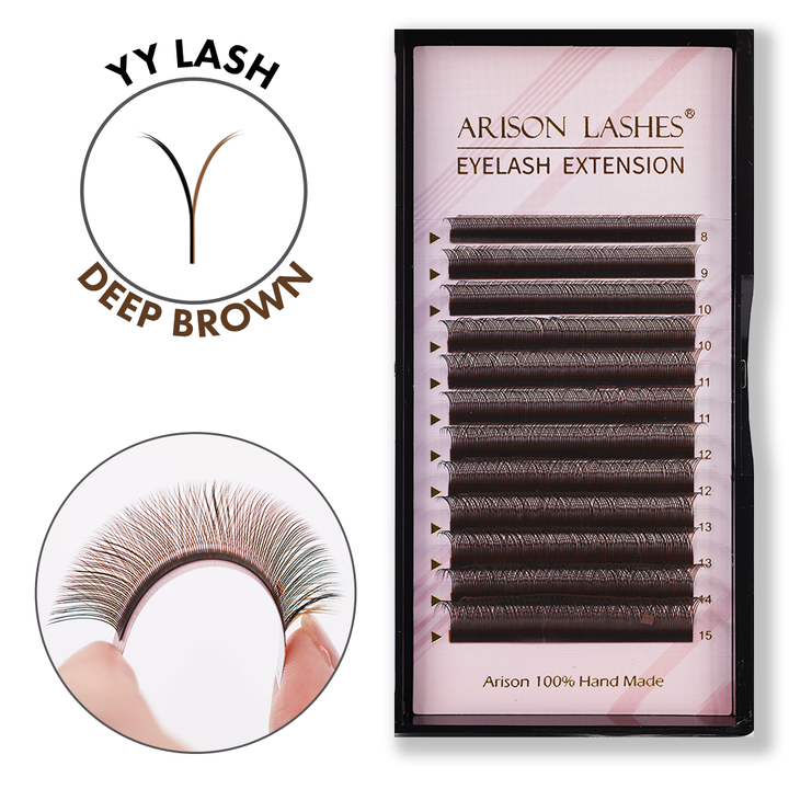 Deep Brown YY Lashes - 0.07mm