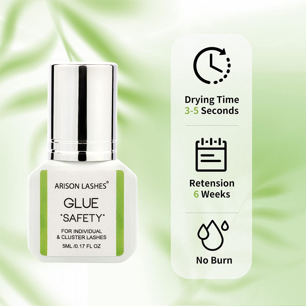 SAFETY Hypoallergenic Lash Extension Glue: 3-5 Sec Drying 🇺🇸