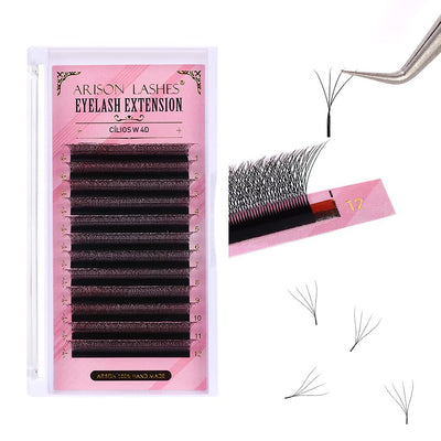 W-Shape Eyelash Extensions - 4D, 5D, 0.07mm
