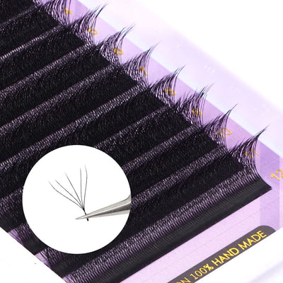 W-Shape Eyelash Extensions - 4D, 5D, 0.07mm