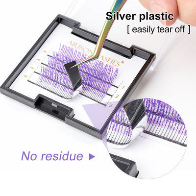 Glitter Eyelash Extensions Mono Color Tray - 0.15mm
