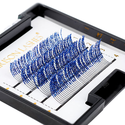 Glitter Eyelash Extensions Mono Color Tray - 0.15mm