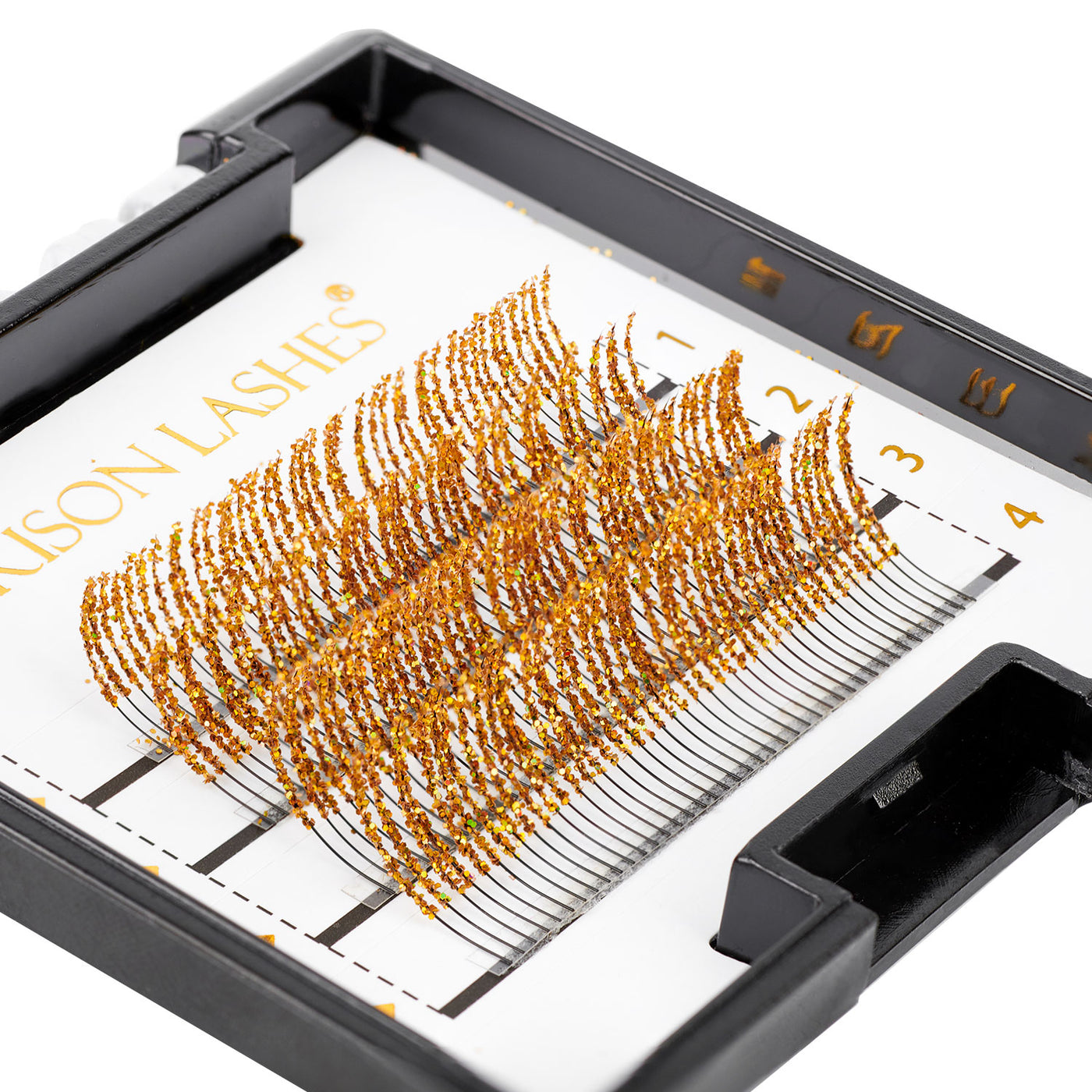 Glitter Eyelash Extensions Mono Color Tray - 0.15mm
