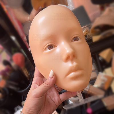 Textured Mannequin Face for Lash Extension and Makeup